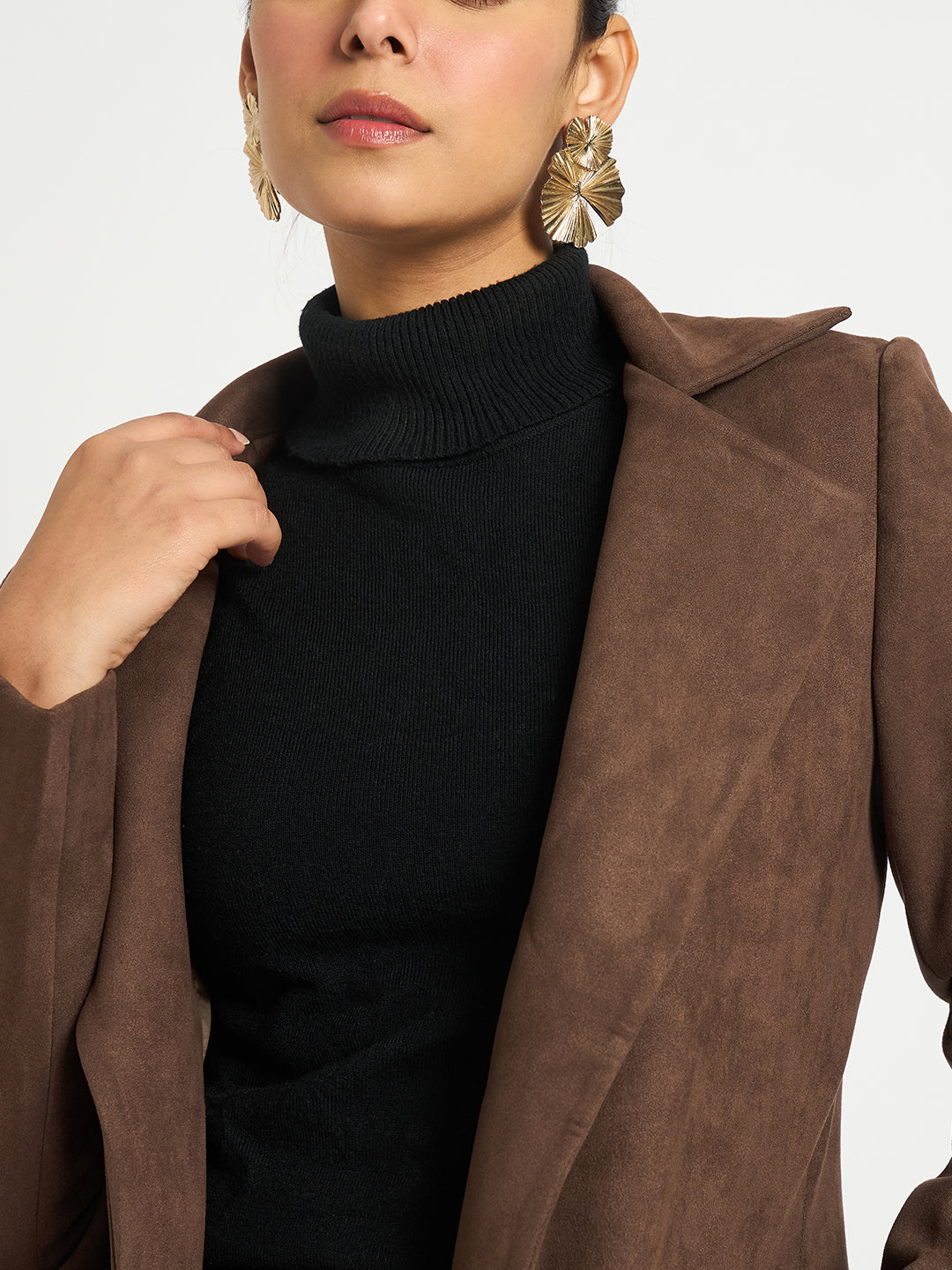 Brown Suede Long Coat