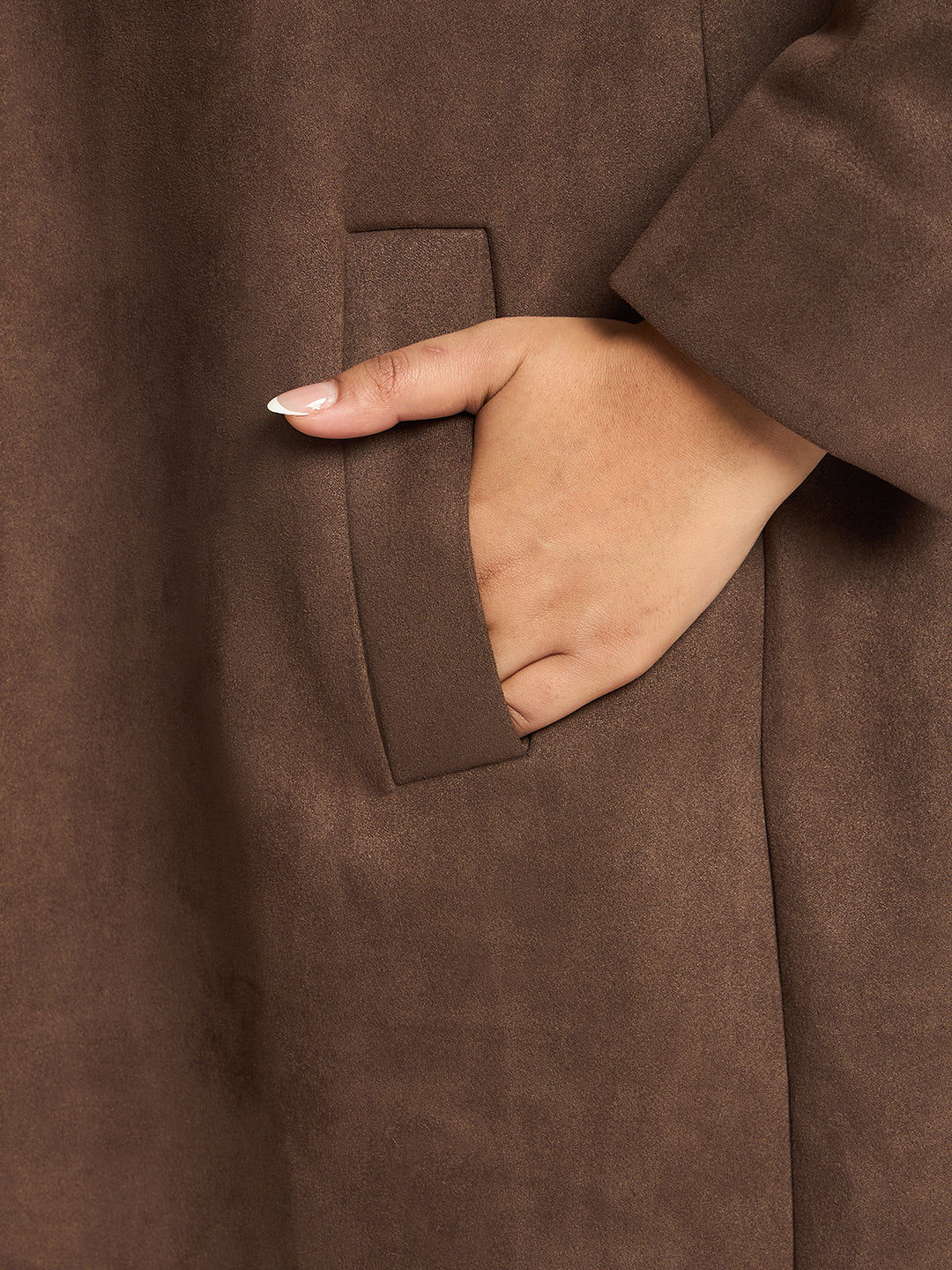 Brown Suede Long Coat