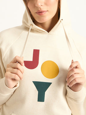 Oat Melange Raglan Sleeve Fleece Graphic Hoodie