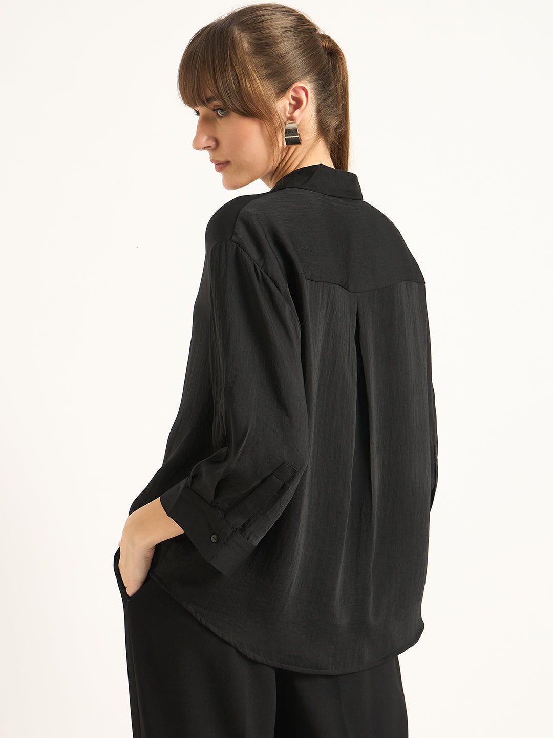 Black Satin Shirt