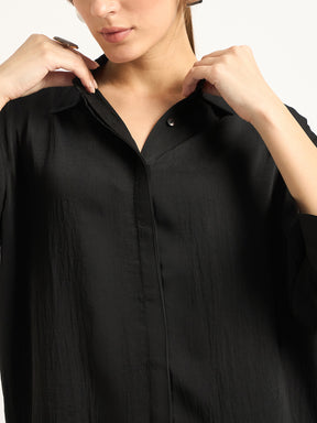 Black Satin Shirt