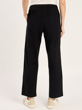 Black Straight Fit Pants