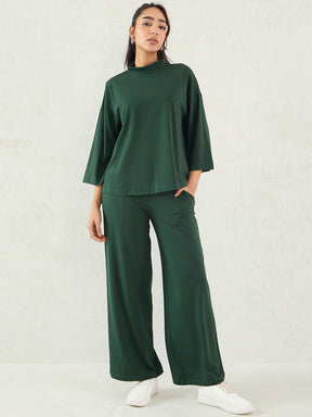 Green Cotton loungewear Co-Ord Set