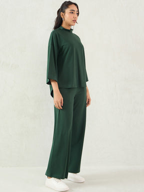 Green Cotton loungewear Co-Ord Set