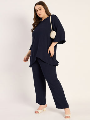 Navy Tunic And Pants Co-Ord Set