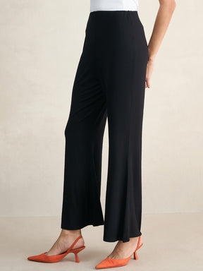 Black Knit Flared Pants