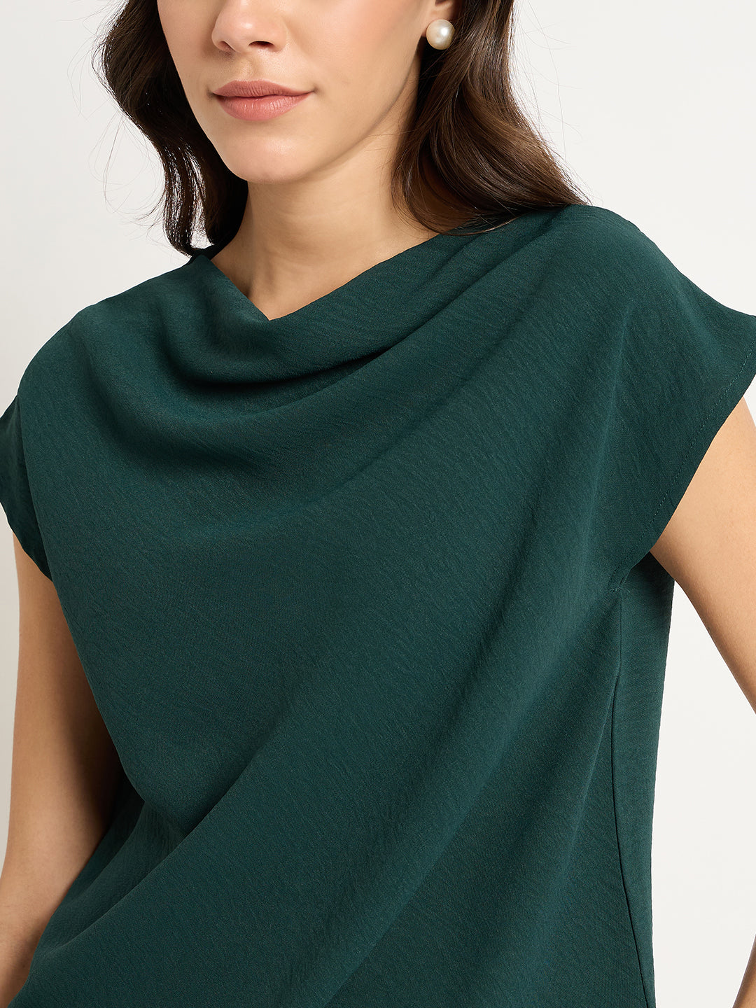 Green Cowl Neck Co-Ord Set