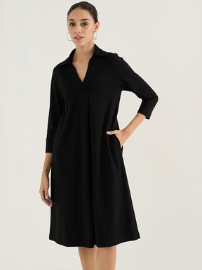 Black A-Line Travel Dress