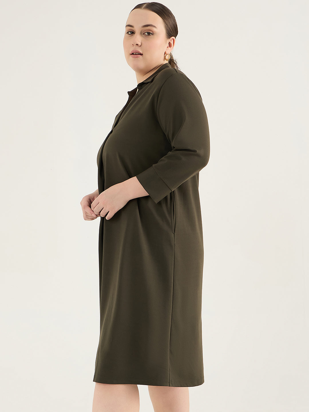 Olive A-Line Travel Dress