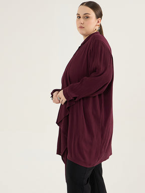 Wine Cascade Detail Tunic