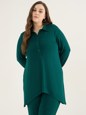 Green Assymetric Tunic