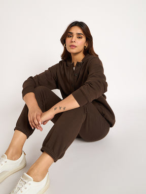 Coffee Brown Fleece Jogger