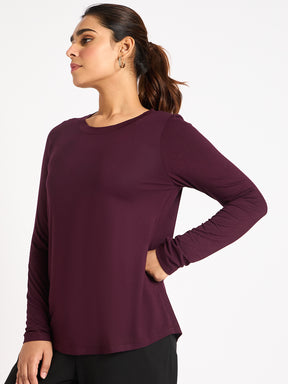 Wine Knit T-Shirt