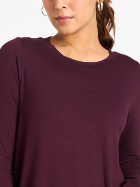 Wine Knit T-Shirt