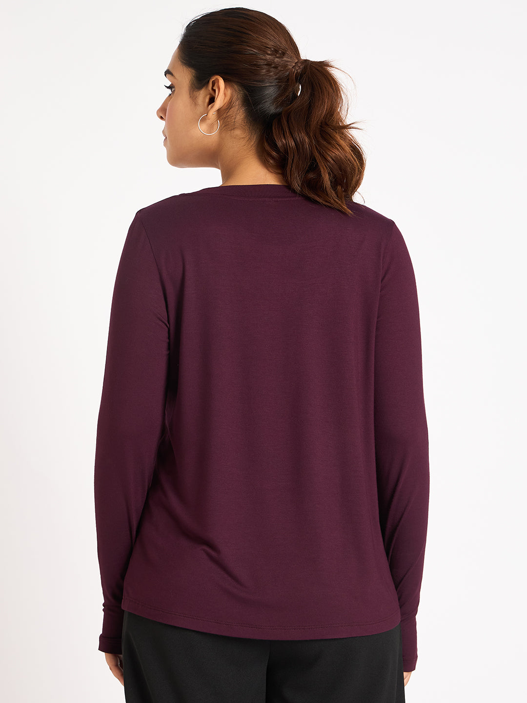 Wine Knit T-Shirt