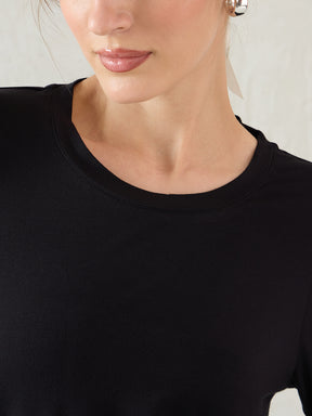 Black Knit T-Shirt